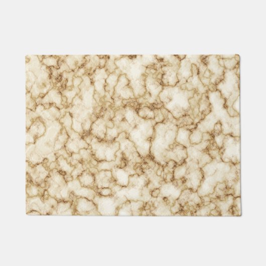 Tapis de sol de cuisine - Marbre blanc et or (Devant)