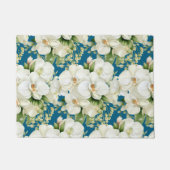 Tapis de sol de cuisine - Orchidées blanches bleu (Devant)
