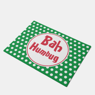 Tapis de sol de Noël Funny Bah Humbug
