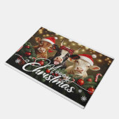 Tapis de sol de Noël Joyeuses Fêtes – Bienvenue fe (Incliné)