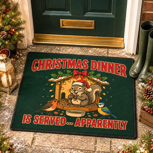 Tapis de sol de Noël servi apparemment