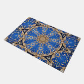 Tapis de sol décoratif bleu or (Incliné)