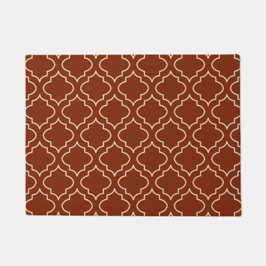 Tapis de sol élégant marron à motif (Devant)