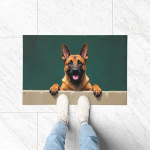Tapis de sol en forme de Malinois belge