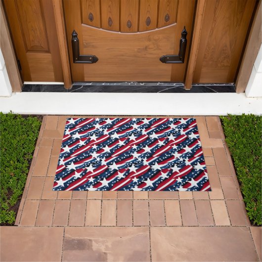 Tapis de sol étoiles patriotiques (De plein air)