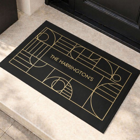 Tapis de sol Famille Nom Art Déco Moderne