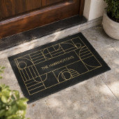 Tapis de sol Famille Nom Art Déco Moderne