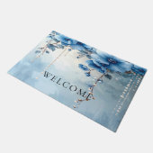 Tapis de sol Fleurs Bleues et Perles (Incliné)