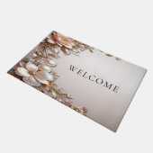 Tapis de sol Fleurs Roses et Blanches Doux (Incliné)