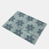 Tapis de sol flocon de neige sarcelle motif (Incliné)