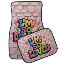 I'm So Loved Graffiti Tag in Light Pink Brick