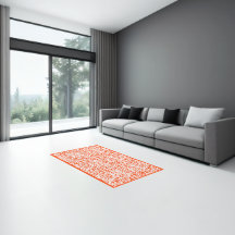 Tapis de sol intérieur - Taches Orange Blanc