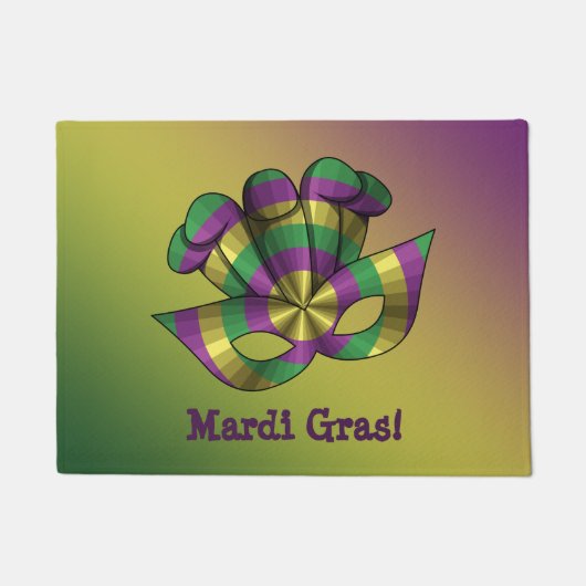 Tapis de sol Masque de Mardi Gras (Devant)