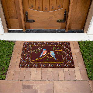 Tapis de sol Merles Bleus Marron Foncé