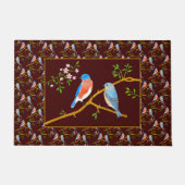 Tapis de sol Merles Bleus Marron Foncé (Devant)