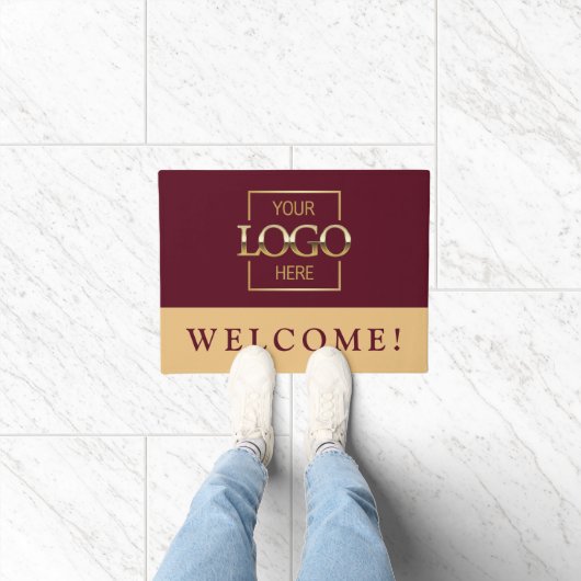 Tapis de sol moderne rouge pour logo promotionnel (Intérieur)