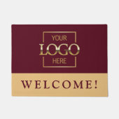 Tapis de sol moderne rouge pour logo promotionnel (Devant)