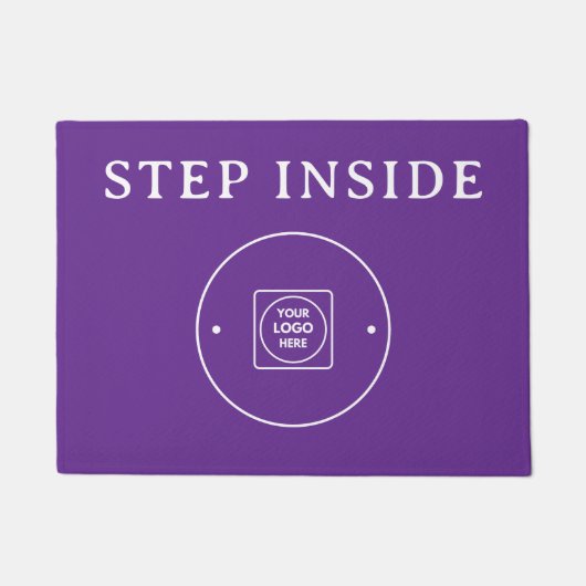 Tapis de sol moderne violet Logo d'entreprise (Devant)