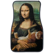 Mona Lisa tient un amoureux des chats de chat