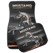 Mustang, voiture, tapis, style tapis, fort