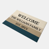 Tapis de sol personnalisé avec monogramme de nom d (Incliné)