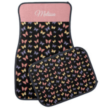 Pink Purple Butterflies Monogram Name