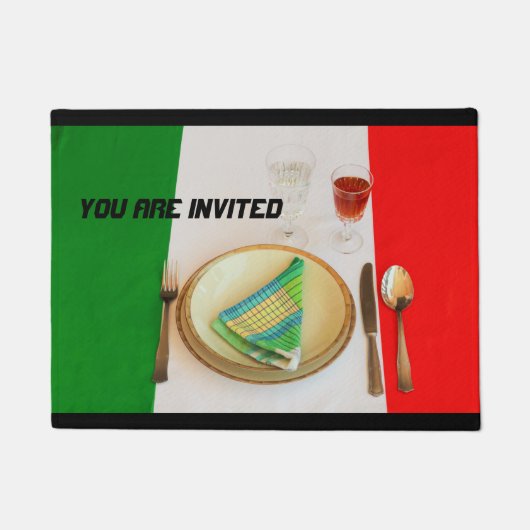 TAPIS DE SOL POUR CUISINE ITALIENNE (Devant)