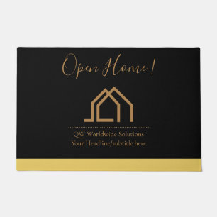 Tapis de sol promotionnel de logo d'immobilier mod