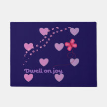 Tapis de sol « S'attarder sur la joie, les cœurs e