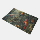 Tapis de sol vintage perroquet et jungle botanique (Incliné)