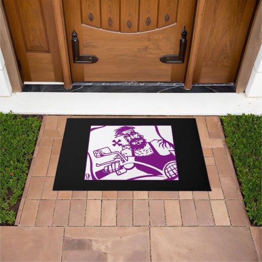 Tapis de sol violet noir et blanc Biker Bro (De plein air)