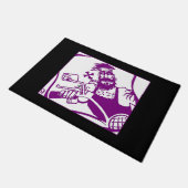 Tapis de sol violet noir et blanc Biker Bro (Incliné)