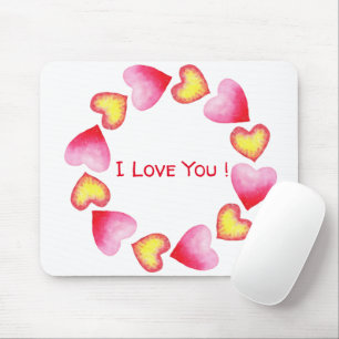 Tapis De Souris С te romantique Je t'aime Saint Valentin