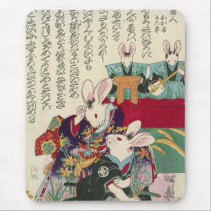 Tapis De Souris 兎 の 歌 伎 役 者, Acteurs  de Rabbit, Yoshifuji, Ukiyo-