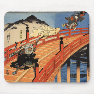 Tapis De Souris 義経と弁慶, 国芳, Yoshitsune et Benkei, Kuniyoshi,