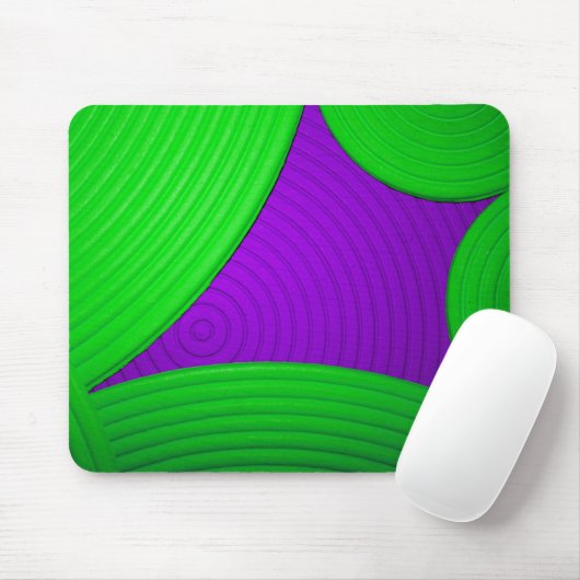 Tapis De Souris 01 Starburst vert et pourpre Mousepad (Avec souris)