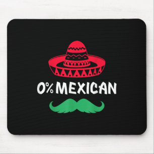 Tapis De Souris 0% Mexicain Avec Sombrero Et Moustache Pour Cinco