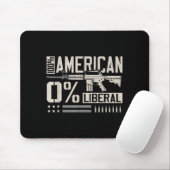 Tapis De Souris 100% American 0% Liberal Funny Pro Gun Owner Lover (Avec souris)