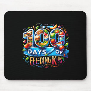 Tapis De Souris 100 Jours D'Alimentation Enfants École Cantine Tra