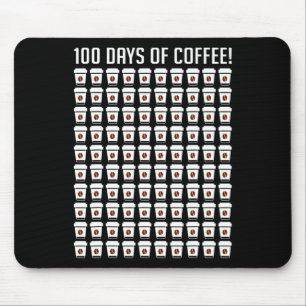 Tapis De Souris 100 Jours D'Appréciation De L'Enseignant De Café 1