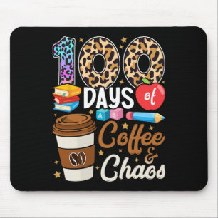 Tapis De Souris 100 Jours De Café Et Chaos 100E Jour De L'École T