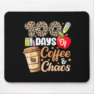 Tapis De Souris 100 Jours De Café Et Chaos Leopard 100E Jour Thé