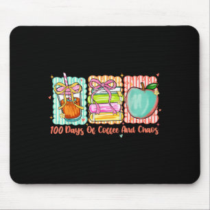 Tapis De Souris 100 jours de café et de chaos Rétro Coquette Ensei