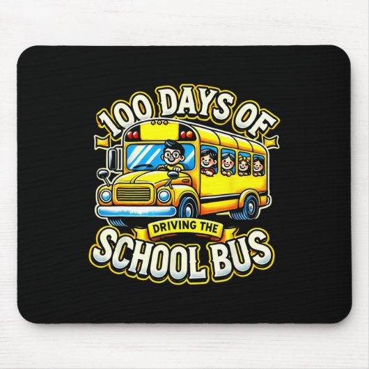 Tapis De Souris 100 Jours De Conduite Du Bus Scolaire 2 (Devant)