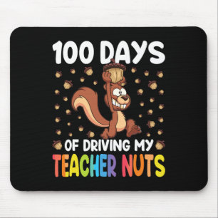 Tapis De Souris 100 Jours De Conduite Mon Enseignant Nuts Écureuil