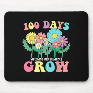Tapis De Souris 100 Jours De Croissance Des Fleurs De Boho Enseign