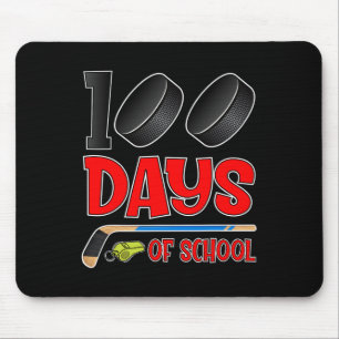 Tapis De Souris 100 Jours de Hockey scolaire Étudiant Enseignant p