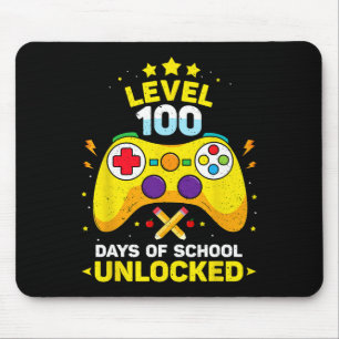 Tapis De Souris 100 Jours De Jeux De Joueur Déverrouillé De L'Écol