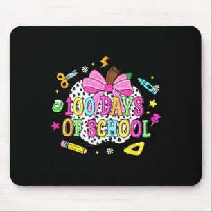 Tapis De Souris 100 Jours D'École Coquette Bow Apple 100ème Jour D
