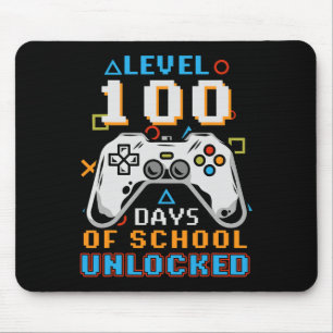 Tapis De Souris 100 Jours D'École Déverrouillé Vidéo Gamer Étudian